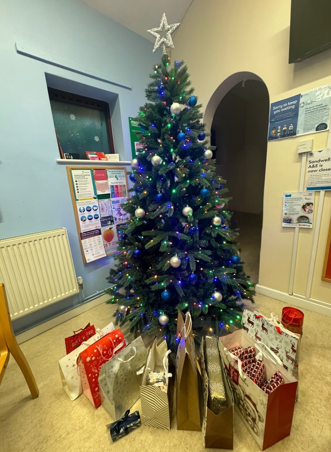 The christmas tree at the surgery